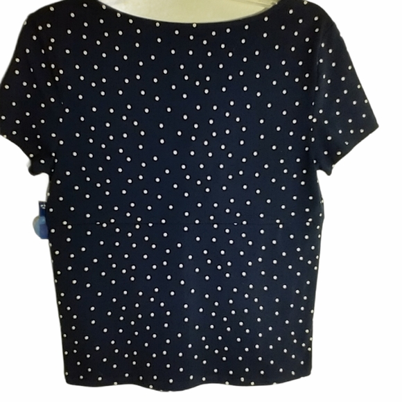 Arizona, short sleeve Navy blue, dots top. L. - Picture 3 of 3